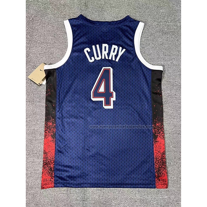 Camiseta USA 2025 Stephen Curry NO 4 Azul